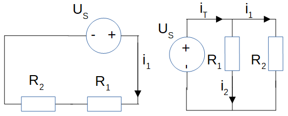 Résistances en série, en parallèle
