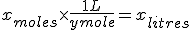 Moles à litres